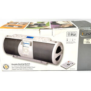 Vintage iLive Portable Docking Station IBCD3816DT AM FM CD Player iPod